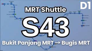 DTL MRT Shuttle S43 (Direction 1) | Hyperlapse & Route Visual