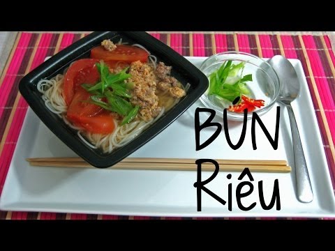 Bún Riêu Recipe - Vietnamese fast Crab and Tomato Noodle Soup/ 越式明蝦番茄米粉的做法