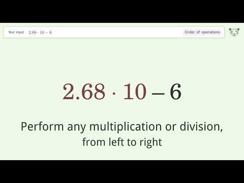 Master Order of Operations: Solve 2.68*10-6 Step by Step!
