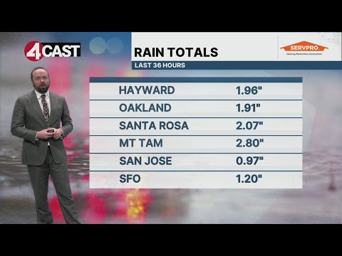Bay Area Rain Fall Totals