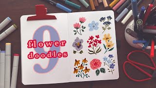 9 Flower Doodles That Will Help You Learn to Draw!