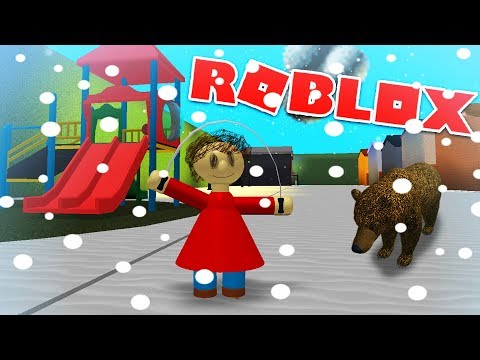 Playtime Plays In The Snow And Meets A Bear Roblox - baldi plays roblox