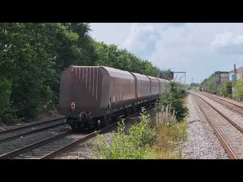 Coal at Kirk Sandall Station 27/7/22.late running 66797 and 66784 Immingham to Ratcliffe return.