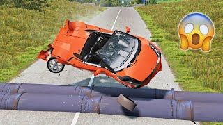 Cars vs Giant Water Pipes! – BeamNG.Drive