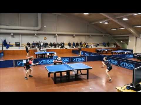 A good rally in a match between Miikka O'Connor  and Jani Jormanainen (30.10.2016)