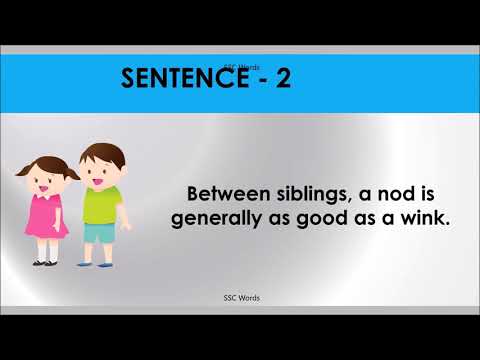 A NOD IS AS GOOD AS A WINK Idiom 801 # Meaning and five sentences # SSC Words