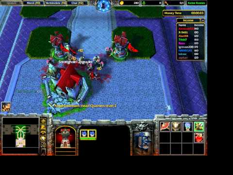 Warcraft3   Stronghold 1 v 4 v4 avi