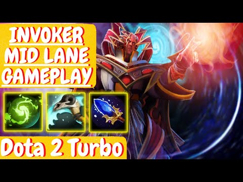 Invoker MID LANE [DOTA 2 Turbo Gameplay] |2021| 7.30