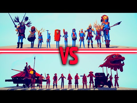 RENAISSANCE + DYNASTY vs MEGA TRIBAL TEAM | TABS - Totally Accurate Battle Simulator