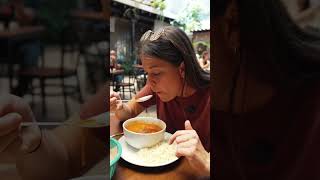 Trying Guatemalan Hilachas for the first time