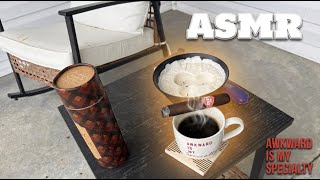 ASMR - Coffee and Red Meat Lovers Outside in December #ASMR #coffee