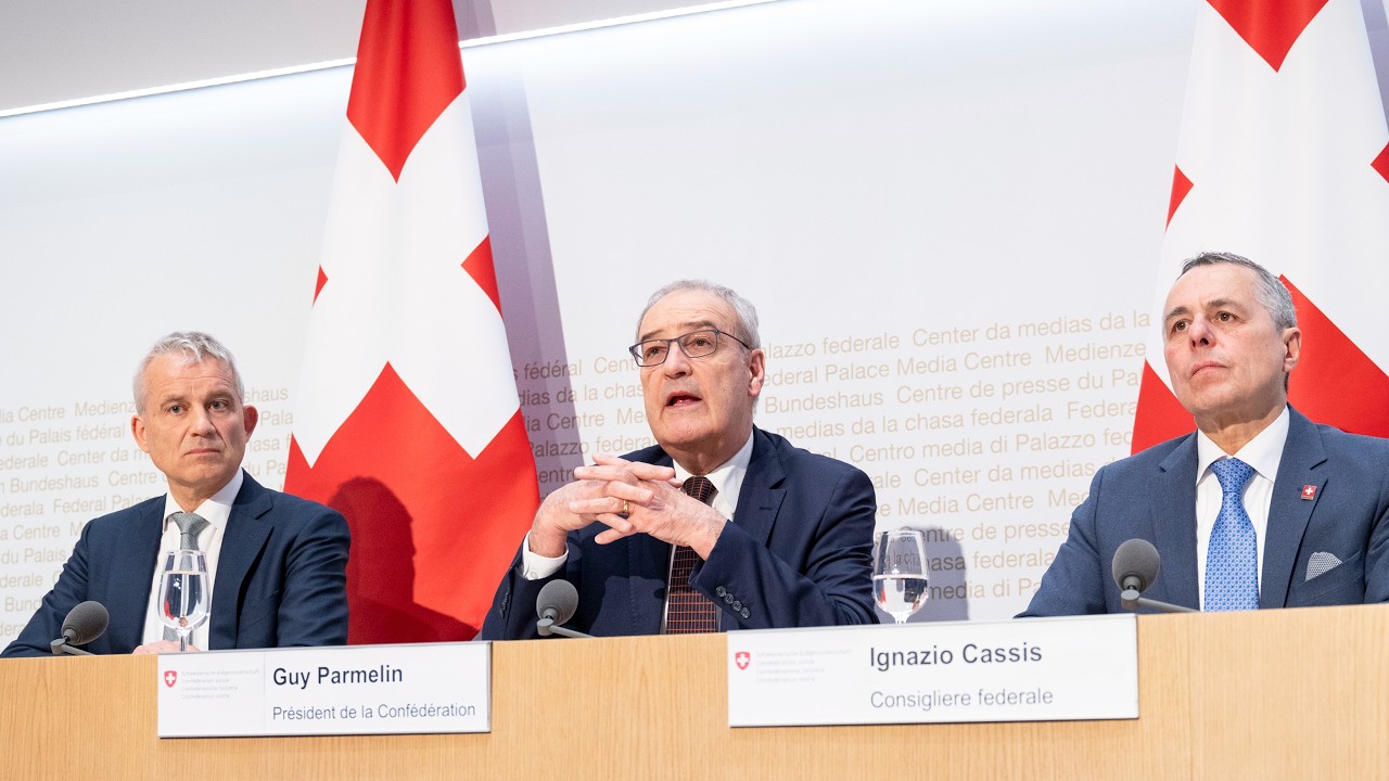 13.03.26 -  BR Guy Parmelin, BR Ignazio Cassis, BR Beat Jans zu: Bilaterale III