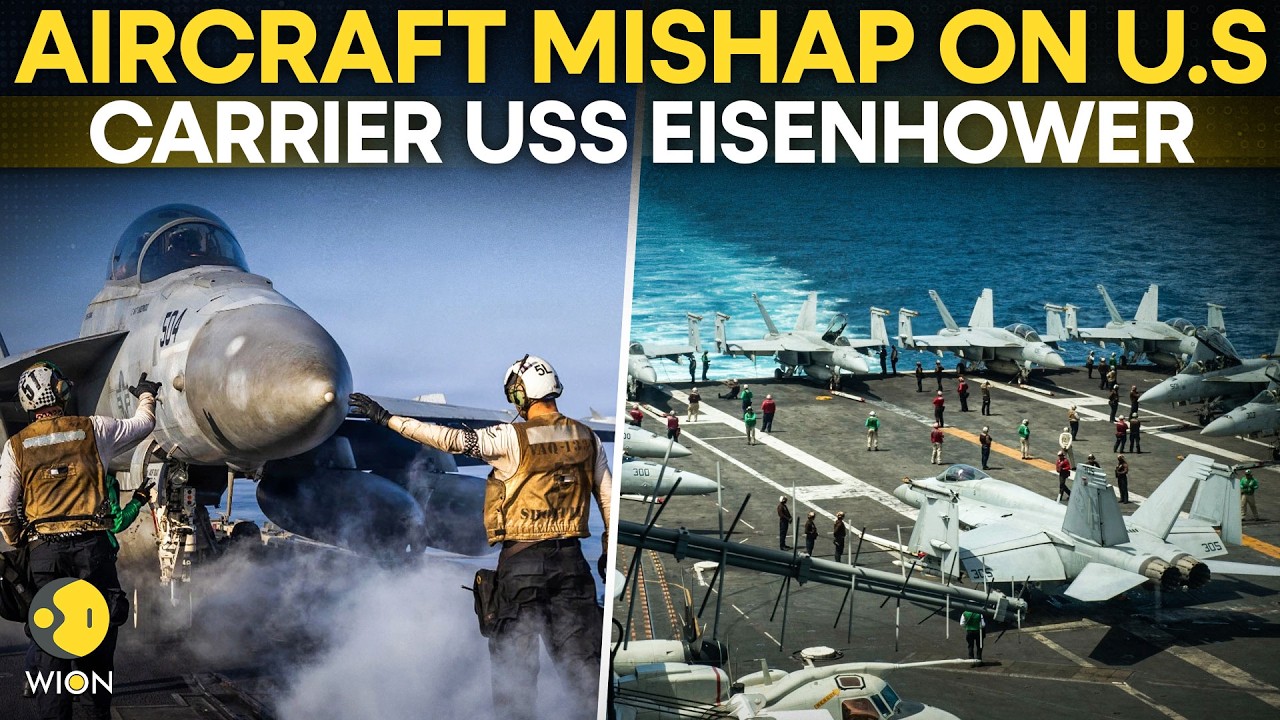 Two US Navy Aviators Eject During USS Eisenhower Carrier Landing | WION Originals