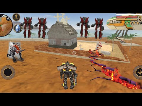 Vegas Crime Simulator (Transformer Fight Robot Car) Volcanic eruption on Sea - Android Gameplay HD