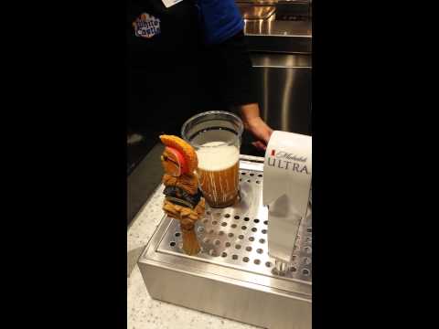 Bottom filling beer