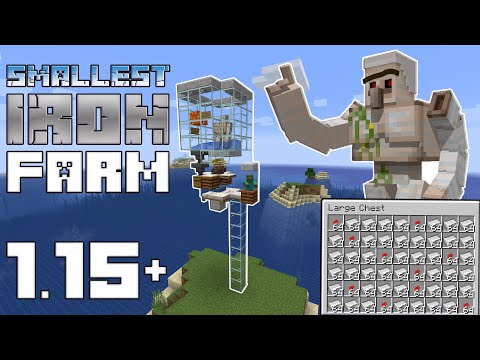 Minecraft Most Easy and Smallest IRON FARM ! Tutorial Very FAST!
