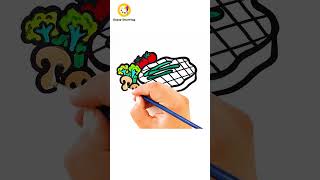 STEAK Drawing: How to Draw A STEAK EASY for Kids | ENJOY DRAWING