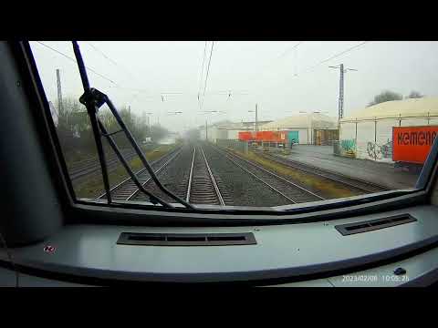 Führerstandsmitfahrt RE 60 Minden - Kirchlengern über Güterbahn