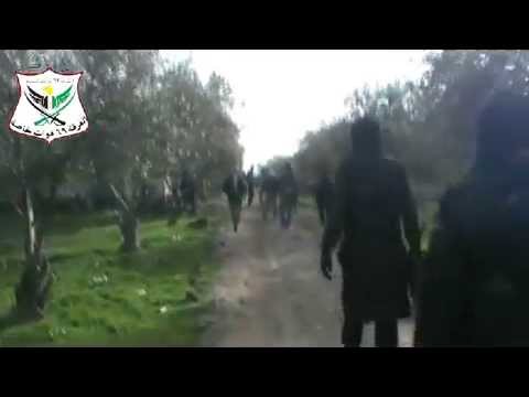 تسلل عناصر لواء المرابطين لصد قوات النظام على جبهة تل غرين في ريف درعا