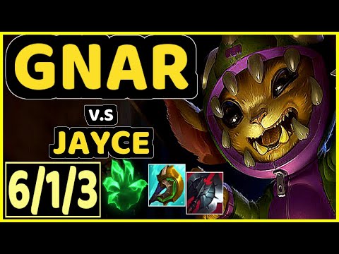 PHAXI (GNAR) vs JAYCE - 6/1/3 KDA TOP GAMEPLAY - EUW Ranked MASTER