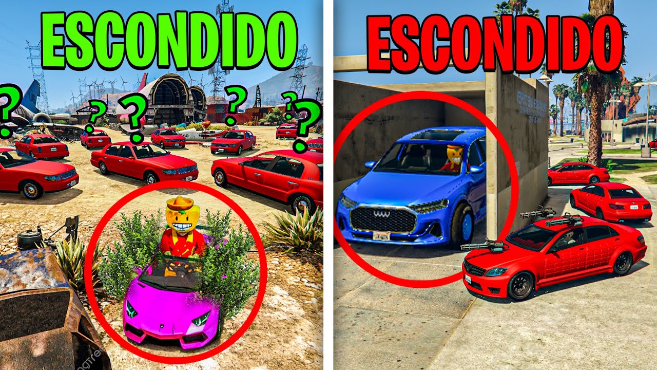 JUEGO al ESCONDITE con COCHES pero cada MINUTO mi COCHE AUMENTA su TAMAÑO!! - GTA 5 Online
