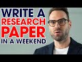 5 Steps To Write A Research Paper In A Weekend EXPLAINED BY PROFESSOR