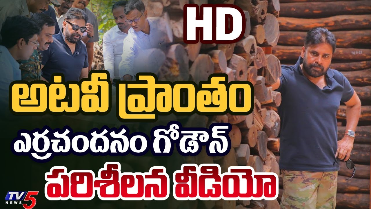 Pawan Kalyan Reviews Red Sandalwood Stocks During Tirupati Field Visit