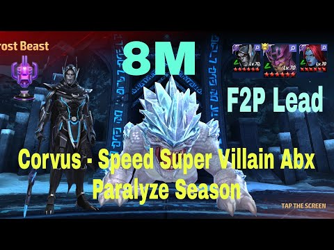 ABX Speed Super Villain| New Rotation| F2P Lead| Paralyze Season | Corvus | 8M - Marvel Future Fight