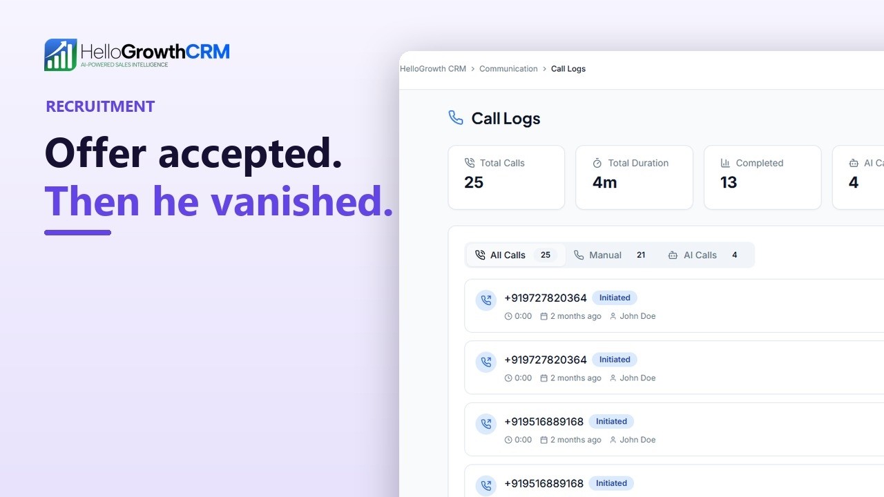 Manage Recruitment Pipeline & Employee Records