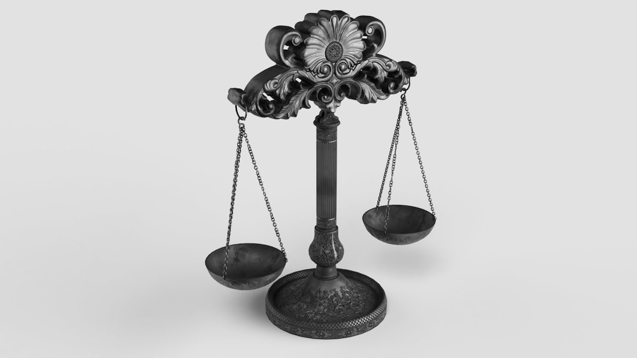 Vintage Balance Scales 3D Model