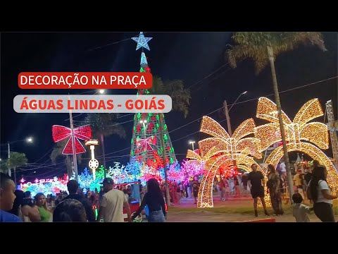 Natal na praça na cidade de Aguas Lndas - Goiás