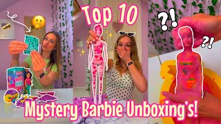[ASMR] TOP 10 *BARBIE* MYSTERY TOYS UNBOXING!!😱💅🏻✨💦 (INSANE RARE FINDS!!🫢) | Rhia Official♡
