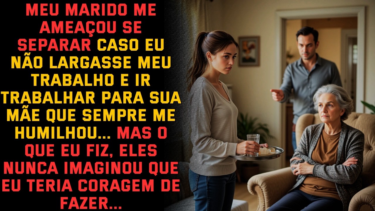 Meu marido me ameaçou se separa caso eu não largasse meu trabalho e ir trabalhar para mãe dele...