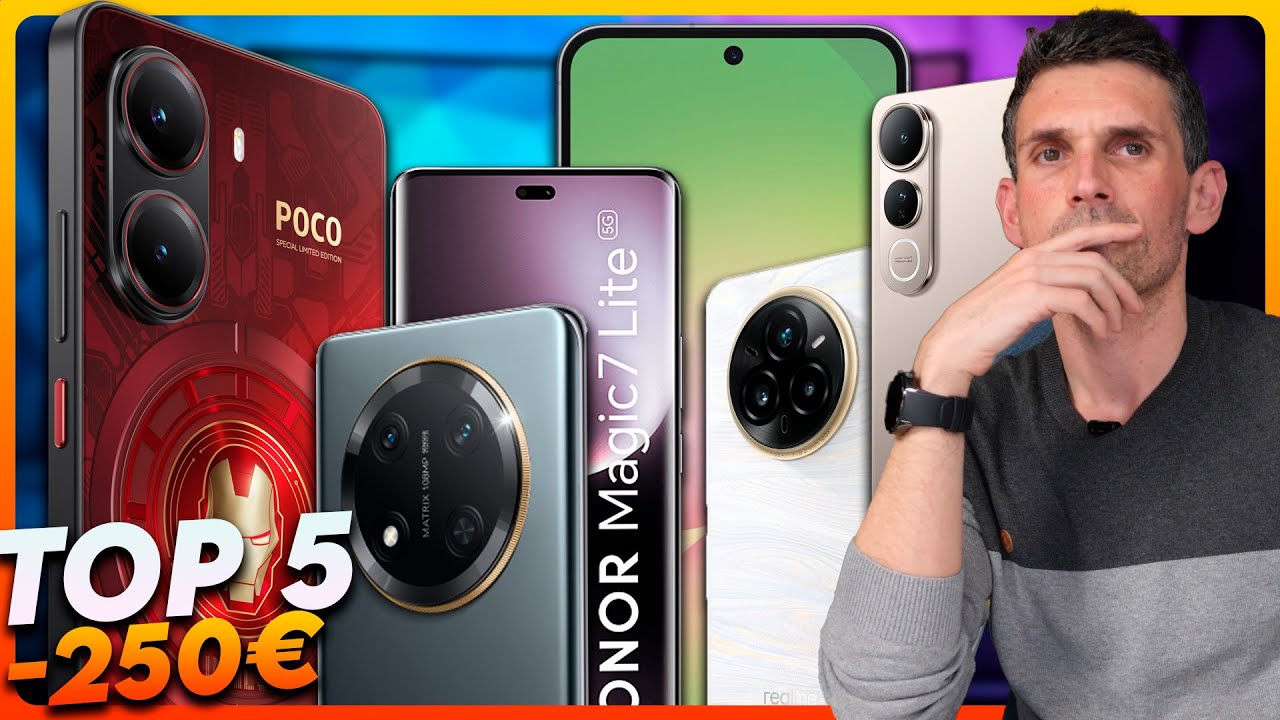 Si TIENES 250€ estos son los 5 MEJORES ANDROID del 2025 ¡el #1 es TOP!