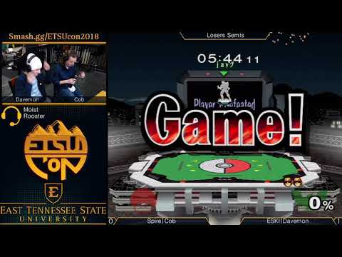 ETSUcon18 - ESKI|Davemon (Captain Falcon) vs Spire|Cob (Peach) - Melee Losers Semis