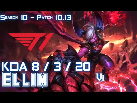 T1 Ellim VI vs LEE SIN Jungle - Patch 10.13 KR Ranked