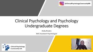 Tips for becoming a Clinical Psychologist (Undergraduate Degrees)