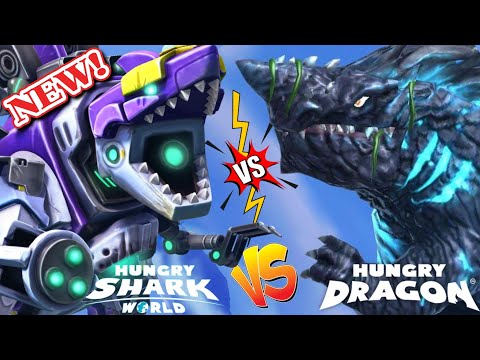 MECHA SHARKJIRA vs GEOGANTIS ! - Hungry Shark World 10th