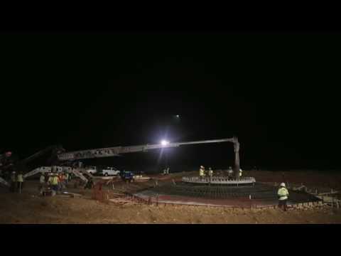 Wind Turbine Foundation Time Lapse - ACCIONAs Pioneer Grove Wind Farm