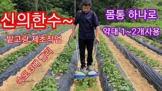밭고랑 제초제 작업 3배 빨리 농약 분무기 1개로 약대 2개사용 귀농귀촌 전원일기 농기계 개조 발명 주말농장…