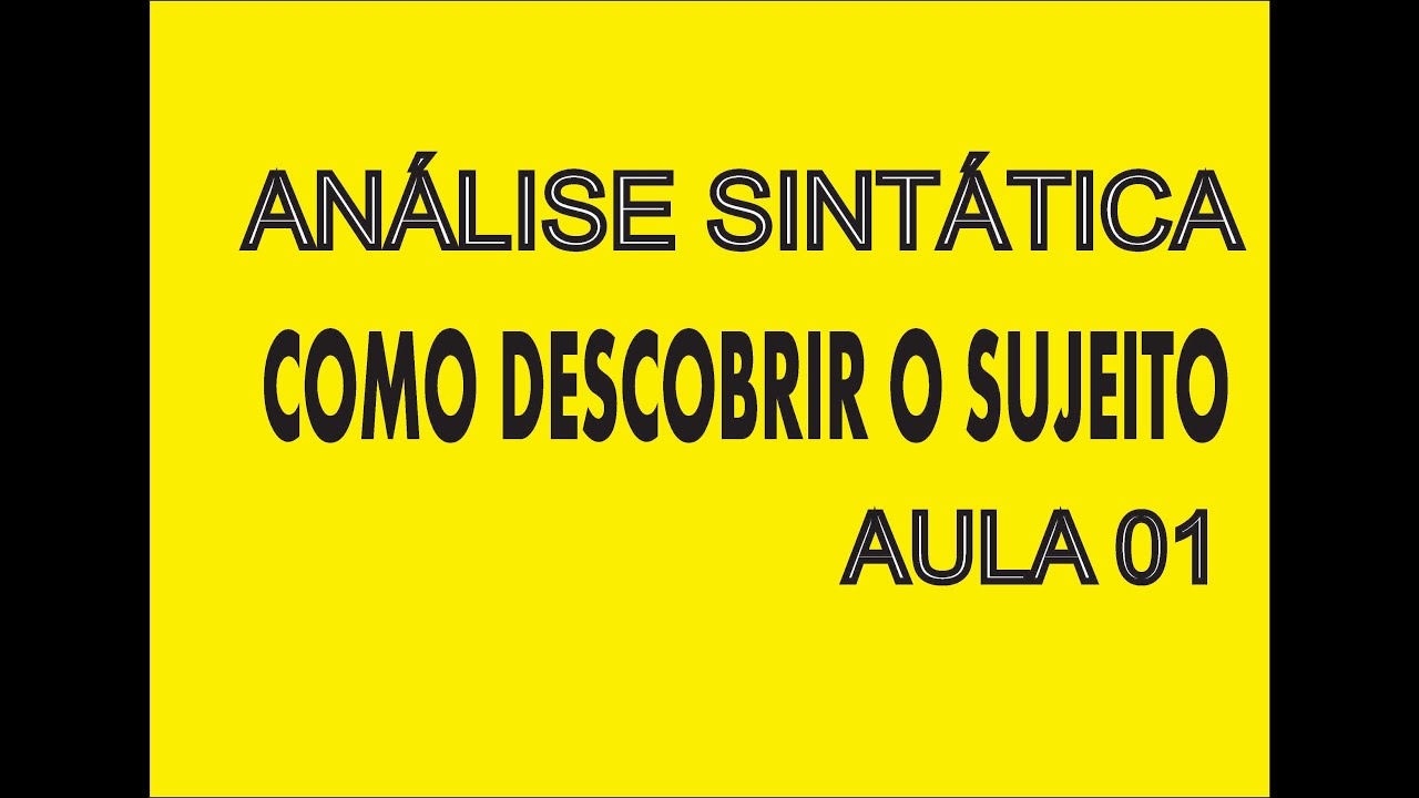 identificando o sujeito