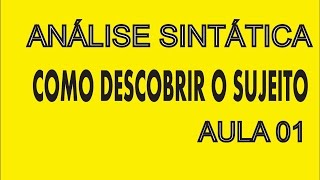 identificando o sujeito