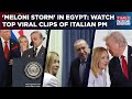 Georgia Meloni Top Viral Moments From Egypt Italian PM S Epic Gestures Hog Limelight At Gaza Summit