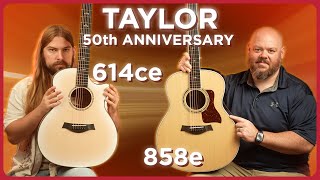 Video thumbnail for Taylor Goes Retro and Modern At The Same Time! Limited 50th Anniversary 614ce & 858e by Alamo Music Center