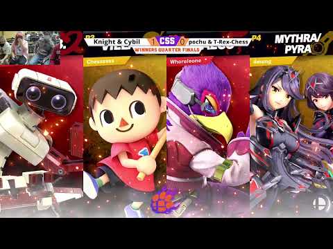 CSS 30 Doubles - WQ - Knight & Cybil (ROB/Falco) vs. T-Rex-Chess & pochu (MSF/Villy/Joker) - SSBU
