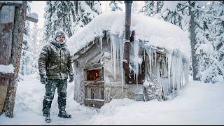 Surviving a Frozen Night Alone in My Tiny Forest Cabin — Wood Stove Only
