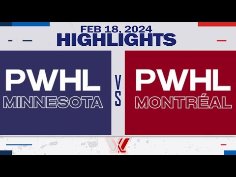PWHL Highlights | Minnesota vs. Montreal - February 18, 2024
