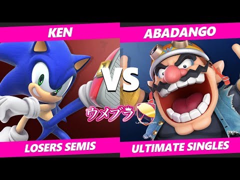Umebura SP4 SSBU - Ken (Sonic) Vs. SNB | Abadango (Wario) Smash Ultimate Tournament Losers Semis