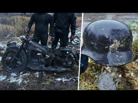 GERMAN WWII BMW MOTORCYCLE FOUND IN SWAMP / WW2 METAL DETECTING