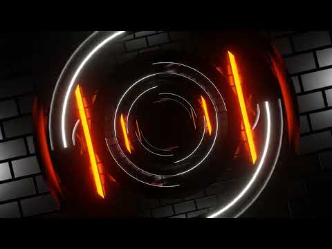 Orange and White Neon Tunnel Animation 4K Loop